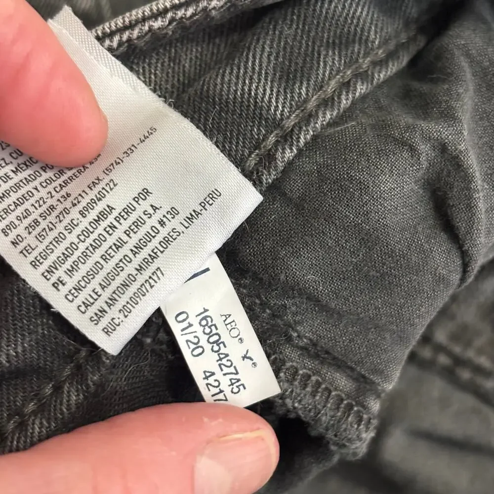 American Eagle Jeans Mens 29x32 Next Level Flex Stacked Destroyed Ripped‎ Torn